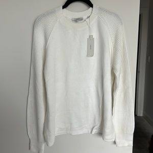 Vince Cotton Crewneck Sweater - White